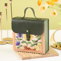Boîte cadeau en cuir portable personnalisée, boîte d'emballage en PU de luxe pour ensembles cadeaux cosmétiques
