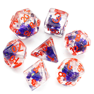 Handmade 12-mặt bóng xúc xắc thiết lập tùy chỉnh hoàn thành D4 D6 D8 D10 D12 D20 lõi lỏng sạch cạnh nhựa đa diện xúc xắc - Product Image 5