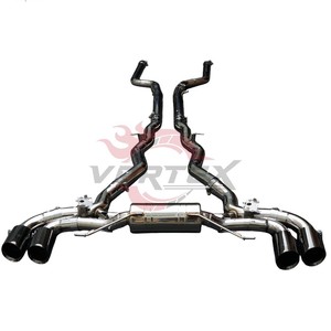 Système d'échappement Vortex SS304 Valvetronic compatible F92 F93 M8 4.4T 2020-2025, silencieux de performance racing Catback avec embouts quadruples noirs - Product Image 1