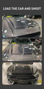 Capot de moteur de capot avant en Fiber de carbone Super Snake deux évents pour <span class=keywords><strong>Ford</strong></span> <span class=keywords><strong>Mustang</strong></span> 2018-2022 - Product Image 6