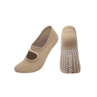 Chaussettes antidérapantes pour femmes, été, yoga, fitness, danse, en polyester/poly-coton, tricotées à aiguille simple