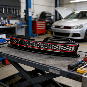 Griglia Anteriore Cromata Nera in ABS per Auto VW Golf 6 / MK6 2009 - 2012 OE 5K0 853 651 <span class=keywords><strong>AG</strong></span> 5K0853651 - Product Image 5