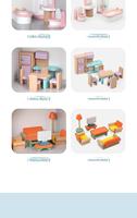 Maison de poupée en bois COMMIKI Villa Jouet de jeu d'imitation pour enfants Maison de poupée princesse européenne avec meubles de cuisine Cadeau pour filles
