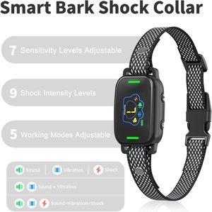Nuevo Collar Antiladridos Recargable para Perros, Diseño Patentado, de Plástico, con Vibración y Pantalla a Color - Product Image 2
