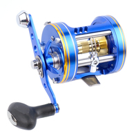 Moulinet de pêche à lancer (Baitcasting) puissant et fluide pour eau salée et rivière, pêche côtière et surfcasting, 4+1BB, 8kg de résistance maximale, poignée EVA, corps en alliage