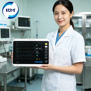 Moniteur de signes vitaux à usage vétérinaire, multiparamètre, 12,1 pouces, ECG, NIBP, SPO2, RESP, TEMP, ETCO2, IBP pour chiens et chats - Product Image 4