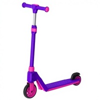 Trottinette pour enfants K03 avec roues LED RGB, cadre en aluminium léger, frein arrière, guidon réglable en hauteur, plateforme antidérapante