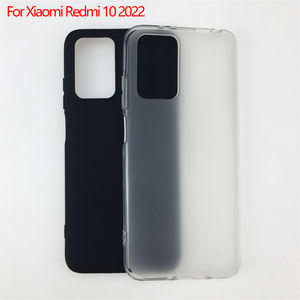 Custodia per telefono cellulare in Silicone per Xiaomi <span class=keywords><strong>Redmi</strong></span> <span class=keywords><strong>10</strong></span> <span class=keywords><strong>2022</strong></span> nero produttore all'ingrosso custodia in TPU morbido smerigliato - Product Image 1