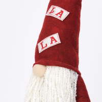 Chapeau en feutre rouge vif à base de tambour à carreaux, décorations saisonnières Tomte suédois pour scène de Noël en centre commercial, vente en gros