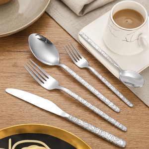 Wholesale Modern Spoons Forks Knives Custom Design Cutlery Metal <b>Gold</b> Plated Flatware Set for Wedding Party Buffet Use - Product Image 5