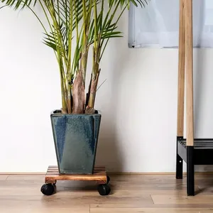 <span class=keywords><strong>Support</strong></span> de <span class=keywords><strong>fleurs</strong></span> mobile épaissi en bois massif porte-<span class=keywords><strong>fleurs</strong></span> bonsaï plateau de Pot de fleur <span class=keywords><strong>support</strong></span> de base <span class=keywords><strong>à</strong></span> <span class=keywords><strong>roulettes</strong></span> avec roues universelles - Product Image 3