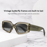 Vente en gros de lunettes de soleil polarisées de haute qualité avec logo personnalisé, lunettes de soleil unisexes rétro roses Y2K en acétate TR90 UV400 pour femmes