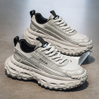 Chaussures pour hommes, nouvelle collection été, baskets décontractées en maille respirante ajourée, polyvalentes, à semelle épaisse et rehaussante