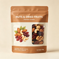 Sacs en plastique personnalisés en gros avec logo, pochettes verticales en aluminium pour l'emballage de fruits secs, noix de cajou et cacahuètes