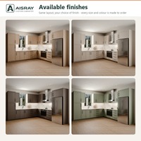Meuble de cuisine Shaker en chêne blanc avec portes encadrées, aménagement en L, rangement par tiroirs, pour projets de maison et boîtes de rangement en MDF