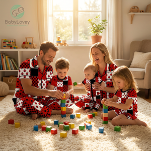 Babylovey, Pijamas de Bambú Personalizadas con MOQ Bajo, Ropa de Dormir Suave para Niños y <span class=keywords><strong>Padres</strong></span>, Conjuntos Familiares - Product Image 2