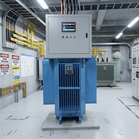 Transformateur de puissance toroïdal triphasé industriel TSJA 50KVA 50/60Hz avec panneau de commande à distance et sortie réglable 0-520V