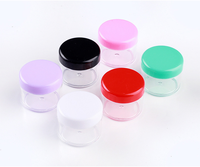 Pot en plastique PS vide pour crème cosmétique, fabrication OEM, avec logo personnalisé, pot à paillettes, mini pot