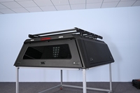 Capot rigide en alliage d'aluminium pour pick-up double cabine 4x4 avec fenêtre coulissante en verre, verrouillable, étanche et résistant à la corrosion
