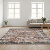 Tapis de salon effet cachemire, lavable en machine, pliable, antidérapant, pour chambre et salon