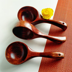 Cuillère à riz en bois de style japonais, grande louche à soupe, anti-brûlure, cuillère à collation populaire en ligne, prête à être expédiée - Product Image 1