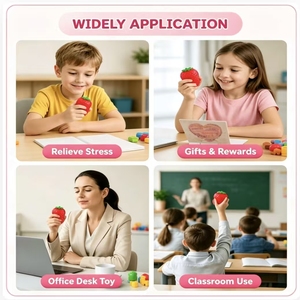 Jouet anti-stress en forme <span class=keywords><strong>de</strong></span> fraise réaliste, jouet sensoriel anti-anxiété pour garçons et filles, cadeau <span class=keywords><strong>de</strong></span> fête d'anniversaire - Product Image 4