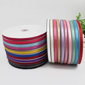 High Density Polyester Narrow Woven 3mm Satin Ribbon 6mm For Gift Wrapping Bouquet Decoration