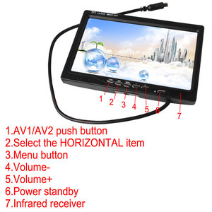 7 pouces 2CH <span class=keywords><strong>HD</strong></span> 800*480 Couleur TFT-LCD Écran Moniteur de Voiture pour Caméra de Recul - Product Image 3