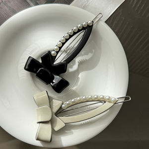 Ziteng nouvelle perle acide acétique femme haute queue de cheval épingle à <span class=keywords><strong>cheveux</strong></span> accessoires de <span class=keywords><strong>cheveux</strong></span> avec grenouille <span class=keywords><strong>boucle</strong></span> arc pince conception Simple pinces à <span class=keywords><strong>cheveux</strong></span> - Product Image 1