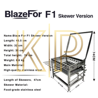 Barbecue au charbon sans fumée BlazeFor, panier de cuisson en métal, barbecue de jardin, grils de table au charbon, grils BBQ en acier inoxydable