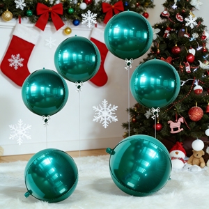 Palloncini in Foil Verde Erba 4D da 24 Pollici Rotondi per Laurea, Matrimonio, Compleanno, Natale, Halloween, Pasqua, Decorazioni per Esterni - Product Image 4