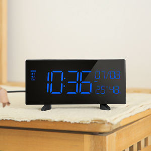 الرقمية شاشة LED ساعة تنبيه مع شحن USB مزدوج ميناء سطوع الاستشعار لغرفة النوم المطبخ فندق الجدول مكتب - Product Image 2