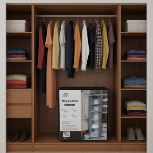 Organizador de ropa de cinco capas Mnj, caja de almacenamiento de 30x30x100cm para organización de armarios - Product Image 3