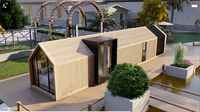 Maison préfabriquée de luxe de 20 pieds, maison mobile modulaire en conteneur, petite maison en A-frame, maison préfabriquée, maison en conteneur préfabriquée