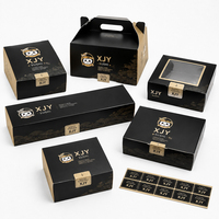 Boîtes d'emballage pour sushis de restauration rapide personnalisées XJY avec laminage mat et revêtement UV, autocollants de scellement durables pour emporter