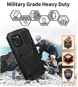 Vente flash - Étui en métal puissant, étanche, en aluminium, antichoc, avec support, en verre trempé pour Samsung Galaxy S22 Ultra / Plus - Product Image 6