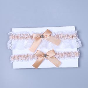 2 PCS/Set New Fashion Elastic White Lace Wedding Garter Party <span class=keywords><strong>Jarretière</strong></span> pour la <span class=keywords><strong>mariée</strong></span> - Product Image 5