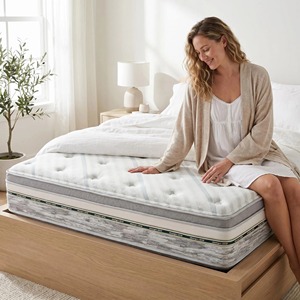 Colchón de resortes ensacados de lujo para hoteles al por mayor, bobinas envueltas individualmente, directo de fábrica - Product Image 1