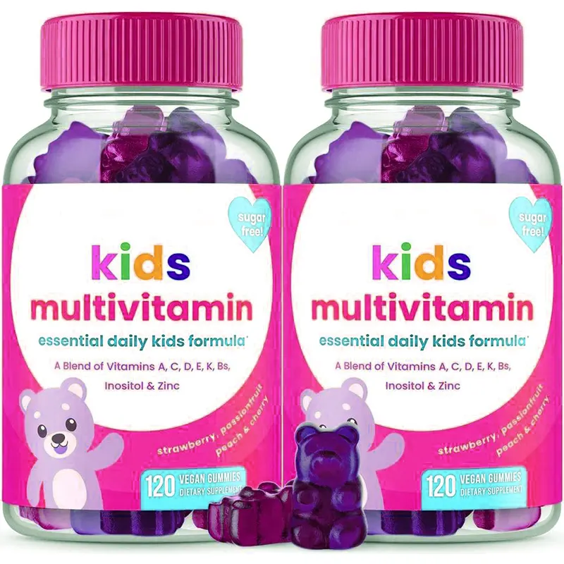 Şeker ücretsiz çocuklar Multivitamin Gummies çiğneme probiyotikler Biotin vitamin A C D E B çinko çocukların beslenme