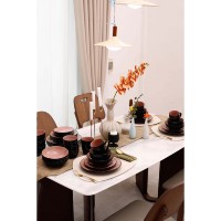 Ensemble de vaisselle en céramique grise peinte à la main, 56 pièces, articles de cuisine, assiettes, bols, vaisselle de haute qualité pour 8 personnes