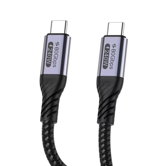 USB4 Full-Featured USB-C to USB-C Cable 80Gbps, 240W PD Fast Charging Cord, Compatible with Thunderbolt 5/4, 8K