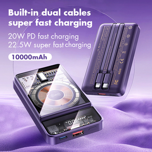พาวเวอร์แบงค์แม่เหล็ก 10000mAh 15W พร้อมที่ชาร์จไร้สายในตัว สาย Type-C รองรับการชาร์จเร็ว 22.5W - Product Image 2