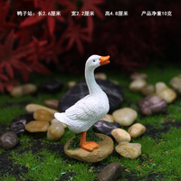 DD4062 Garten zubehör Miniatur Gnom Statue und große weiße Gans Statue Set 25 Stück Pflanzer und Home Decoration