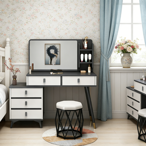 Table de toilette moderne minimaliste multifonctionnelle compacte pour le maquillage - Product Image 4