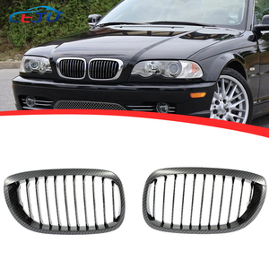 Rejilla delantera de riñón doble para BMW, parrilla de carreras con apariencia de fibra de carbono, para modelos <span class=keywords><strong>E46</strong></span> Coupe <span class=keywords><strong>325Ci</strong></span>, 330Ci, LCI, 2DR, años 2003 a 2006 - Product Image 1