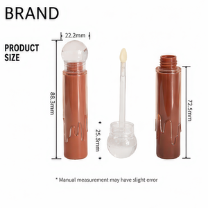 Natural Long Lasting Custom Logo Glitter Lip Plumper Gloss Transparent Orange Water <b>Light</b> <b>Mirror</b> for Daily <b>Makeup</b> Private Label - Product Image 4