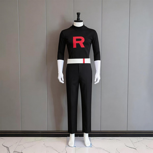 Coolmanyuan Jessie Vestido de Cosplay para Mujer, Disfraz de Anime Negro y Rojo con Logo R, Primavera 2026, Talla Adulto - Product Image 4