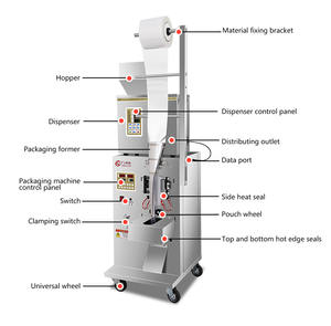 Automatische kleine verticale voedselverpakkingsmachine voor het vullen van koffiepoeder in zakjes en sachets. - Product Image 3