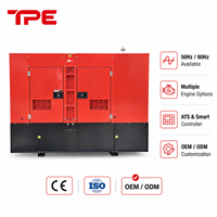 Générateur diesel 100 kVA triphasé 1500 tr/min homologué CE/ISO9001, silencieux, pour alimentation hors réseau