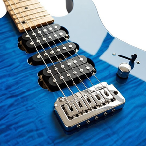 Custom Logo Style Guitar Flamed Maple <b>Top</b> HSH Pickups Gloss Blue Strat Guitar OEM ODM Factory Price - Product Image 2